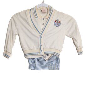 Good Lad of Philadelphia Size 4T Vintage Baby Boys Nautical Cardigan & Striped